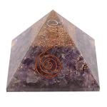 Omnamo Pyramid for EMF Protection for Mental Strength Chakra Healing Energy Meditation with Crystal and Copper (3 and 3 Inches)